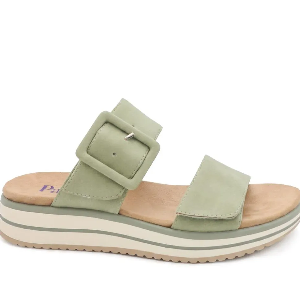 Dual Adjustable Comfort Wedge Sandals - Sage