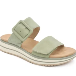 Dual Adjustable Comfort Wedge Sandals - Sage