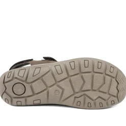 Dual Adjustable Fasten Leather Sandals - Brown