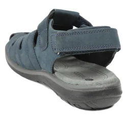 Dual Adjustable Fasten Leather Sandals - Denim