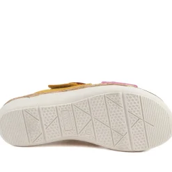 Dual Adjustable Fasten Mule Sandals - Mustard-Pink