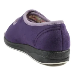 Dual Adjustable Fit Memory Foam Slippers - Purple