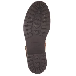 Dual-Buckle Long Boots - Brown