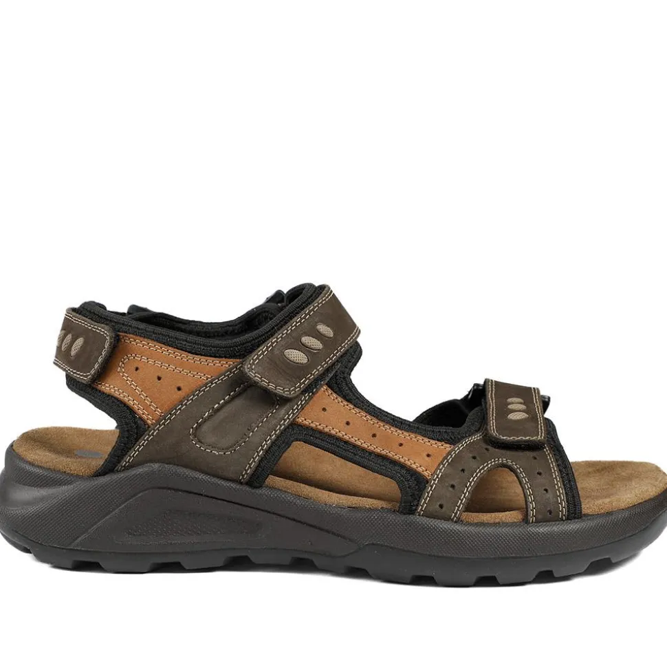 Dual Fasten Comfort Sandals - Brown