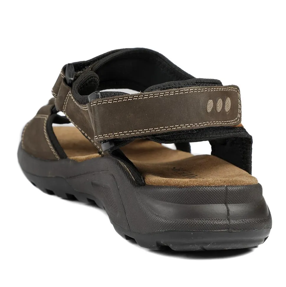 Dual Fasten Comfort Sandals - Brown