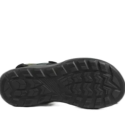 Dual Fasten Comfort Sandals - Navy Blue-Green