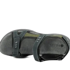 Dual Fasten Comfort Sandals - Navy Blue-Green