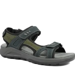 Dual Fasten Comfort Sandals - Navy Blue-Green