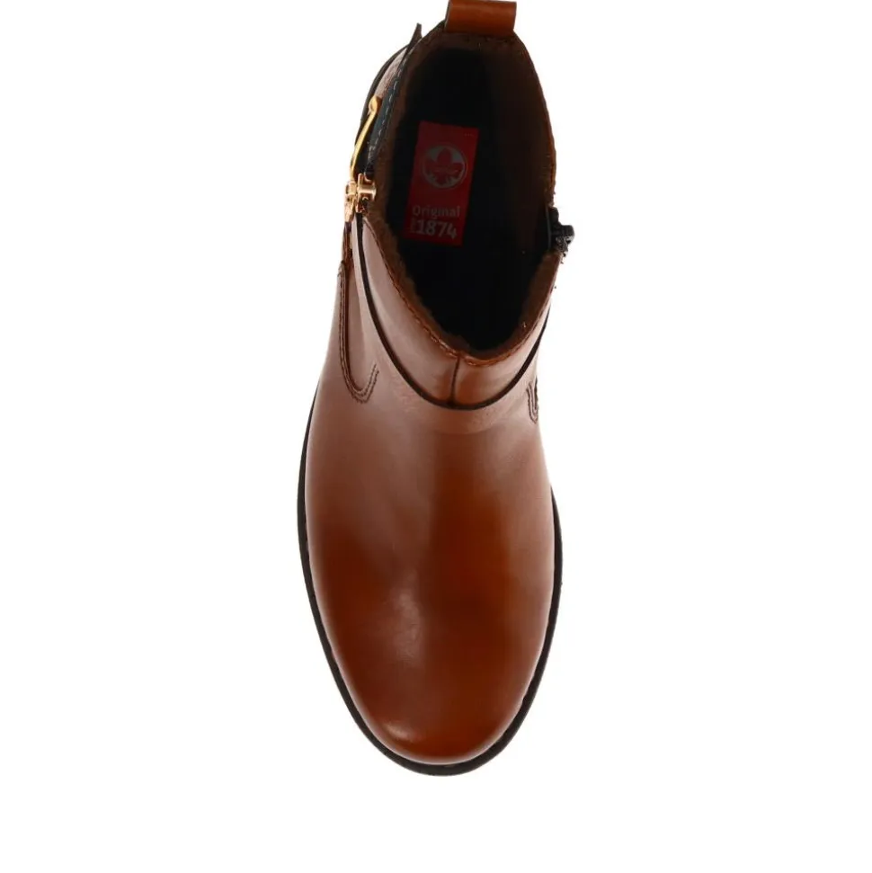 Dual-Fastening Ankle Boots - Tan