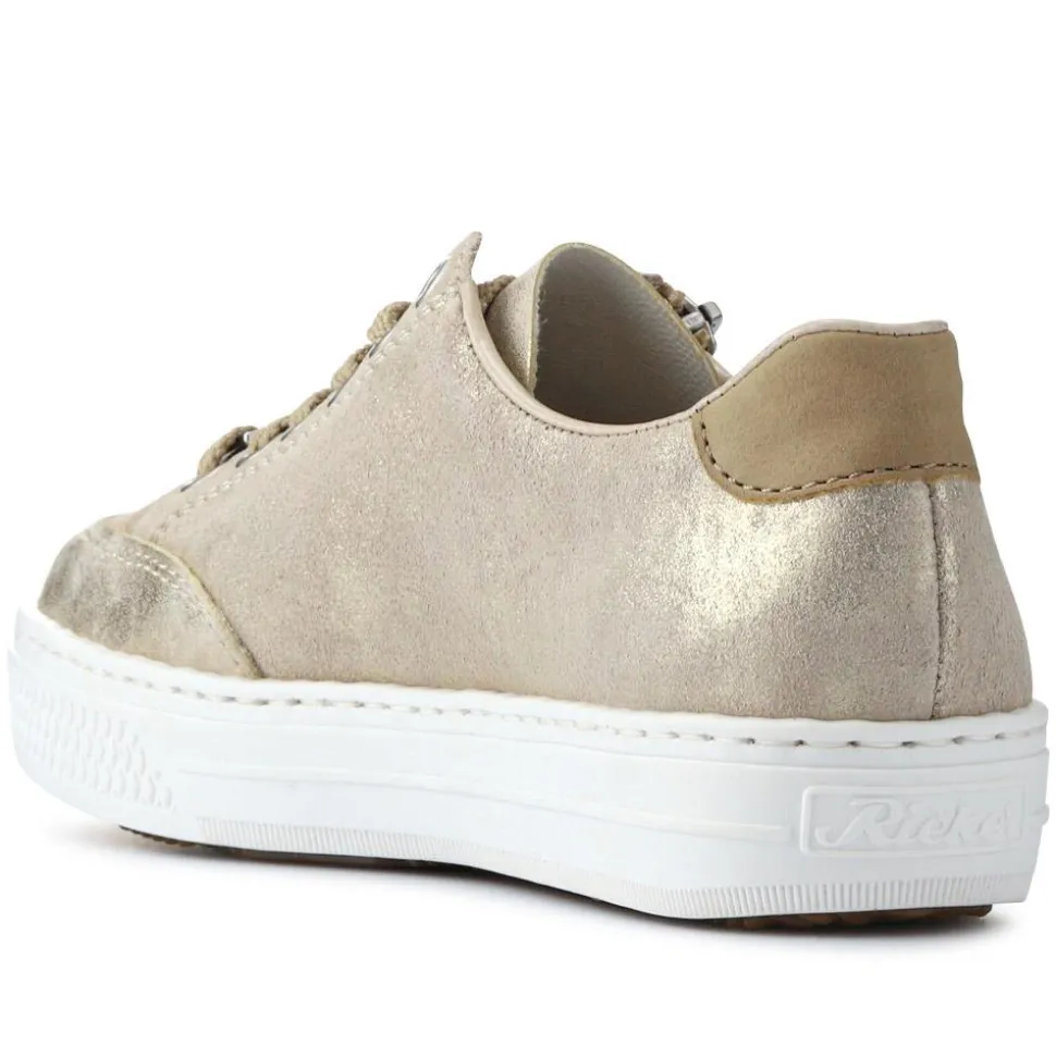 Dual-Fastening Memory Foam Trainers - Metallic