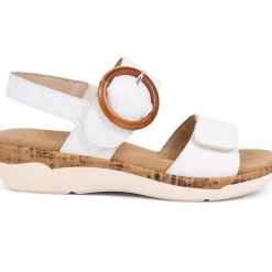 Dual-Fitting Two-Tone Sandals - White