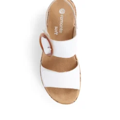 Dual-Fitting Two-Tone Sandals - White