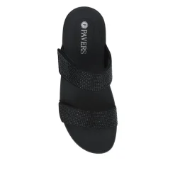 Dual-Strap Mules - Black
