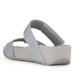 Dual-Strap Mules - Grey