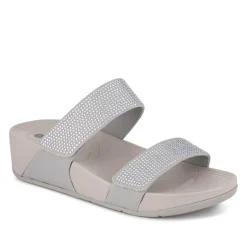 Dual-Strap Mules - Grey