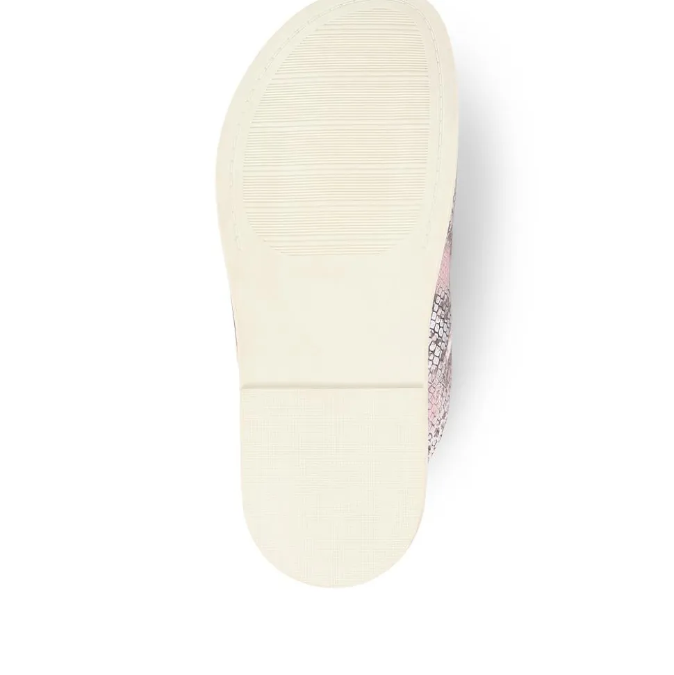 Dual Strap Slider Sandals - Metallic