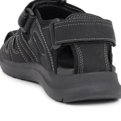 Dual Touch-Fastening Sandals - Black
