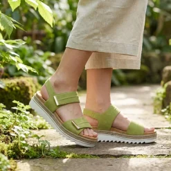 Dual Touch-Fastening Sandals - Green