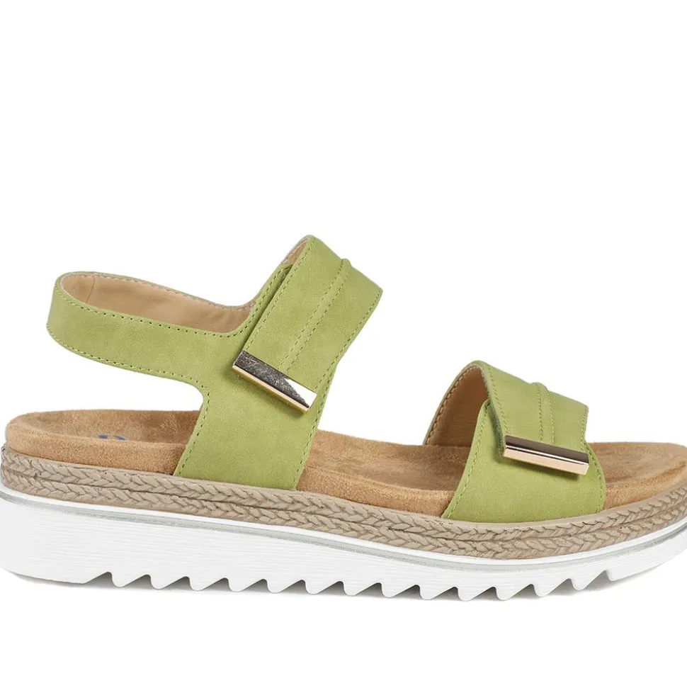Dual Touch-Fastening Sandals - Green