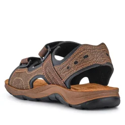 Dual Touch-Fasten Sandals - Brown