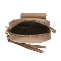 Dual-Zip Mini Handbag - Coffee