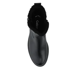 Duchess Gabor Wide Fit Leather Ankle Boots - Black