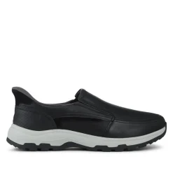 Easty Step In Extra Wide Laceless Shoes - Black