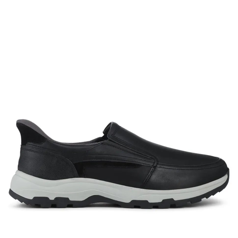 Easty Step In Extra Wide Laceless Shoes - Black
