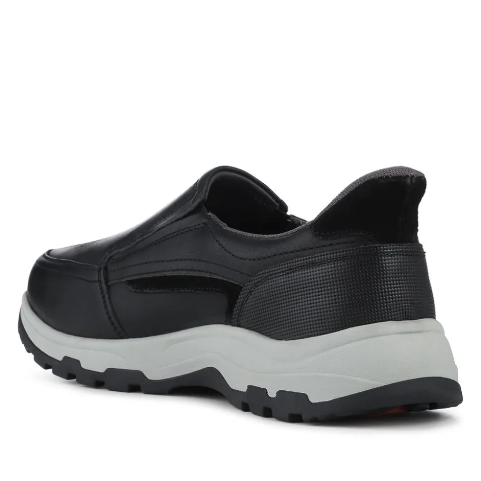 Easty Step In Extra Wide Laceless Shoes - Black