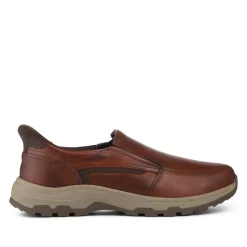Easty Step In Extra Wide Laceless Shoes - Cognac