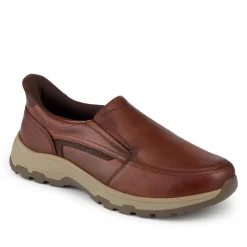 Easty Step In Extra Wide Laceless Shoes - Cognac