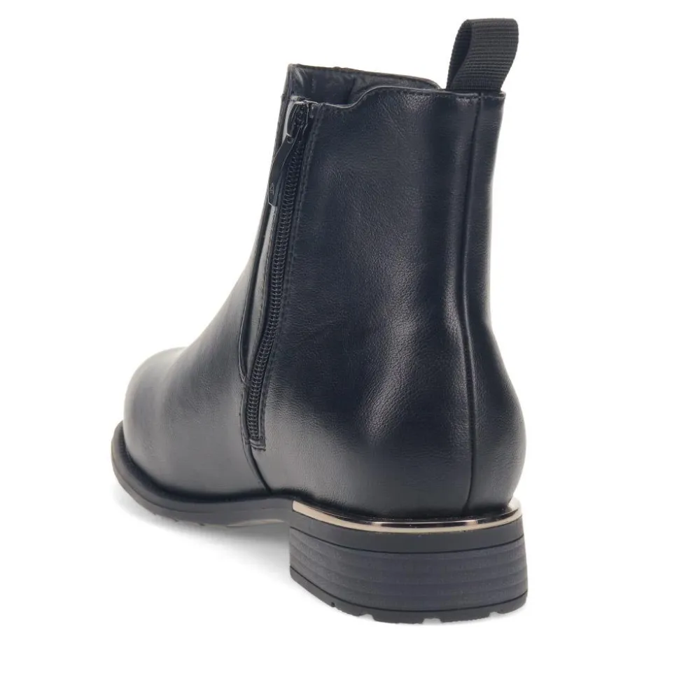 EasyFit Block-Heel Ankle Boots - Black
