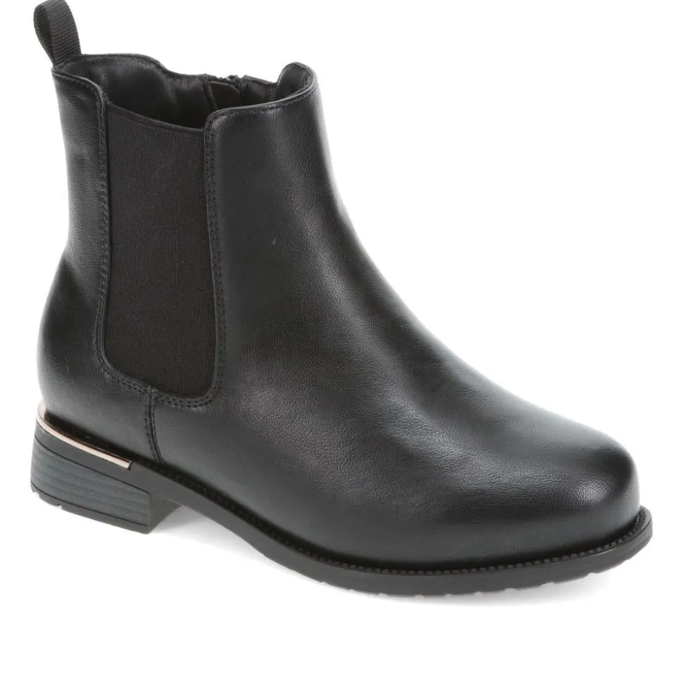 EasyFit Block-Heel Ankle Boots - Black