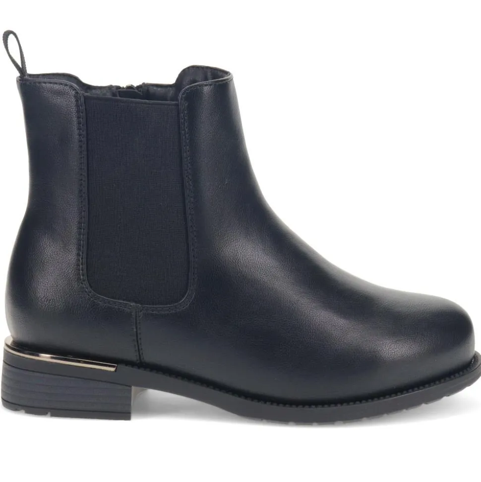 EasyFit Block-Heel Ankle Boots - Black
