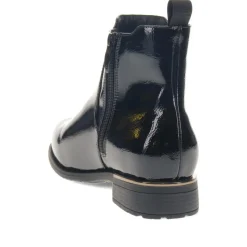 EasyFit Block-Heel Ankle Boots - Black Patent