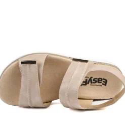 EasyFit Catena Extra Wide Touch Fasten Sandals - Beige