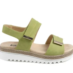 EasyFit Catena Extra Wide Touch Fasten Sandals - Green