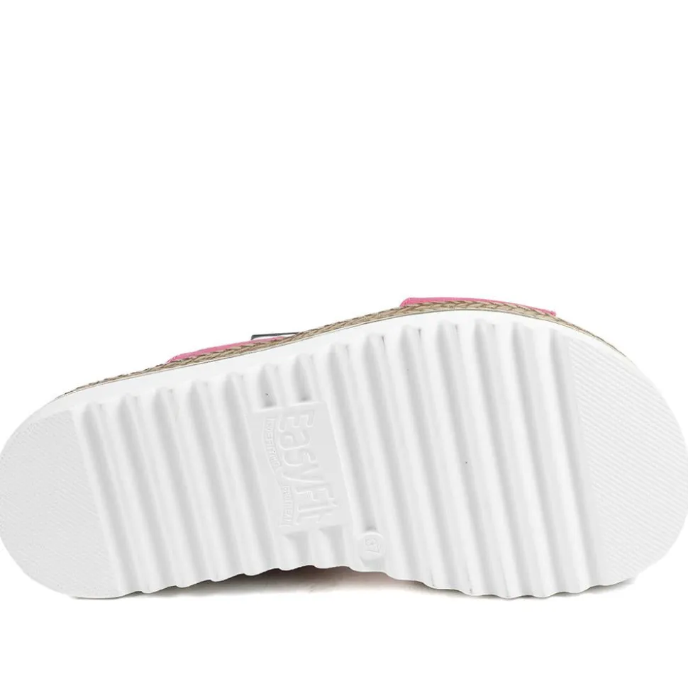 EasyFit Catena Extra Wide Touch Fasten Sandals - Pink