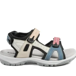 Easyfit Cella Extra Wide Fit Touch Fasten Sandals - Black Multi