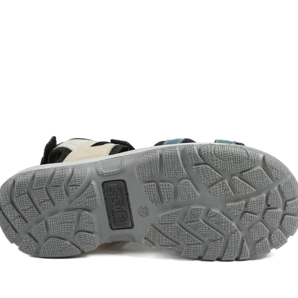 Easyfit Cella Extra Wide Fit Touch Fasten Sandals - Black Multi
