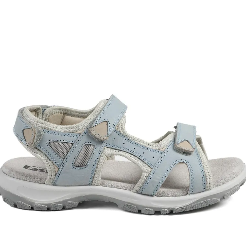 Easyfit Cella Extra Wide Fit Touch Fasten Sandals - Light Blue