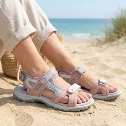Easyfit Cella Extra Wide Fit Touch Fasten Sandals - Purple Multi