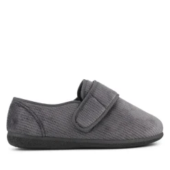EasyFit Extra Wide Adjustable Fit Slippers - Grey