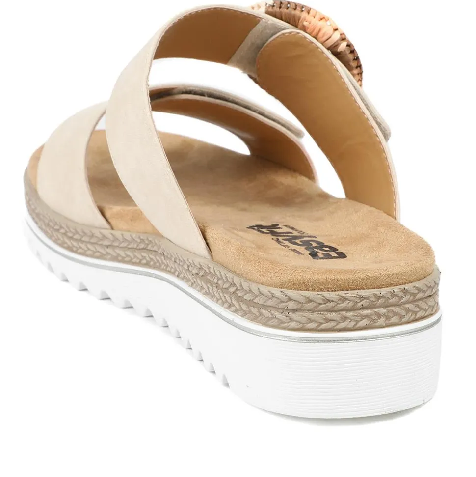 EasyFit Extra Wide Banca Sandals - Beige