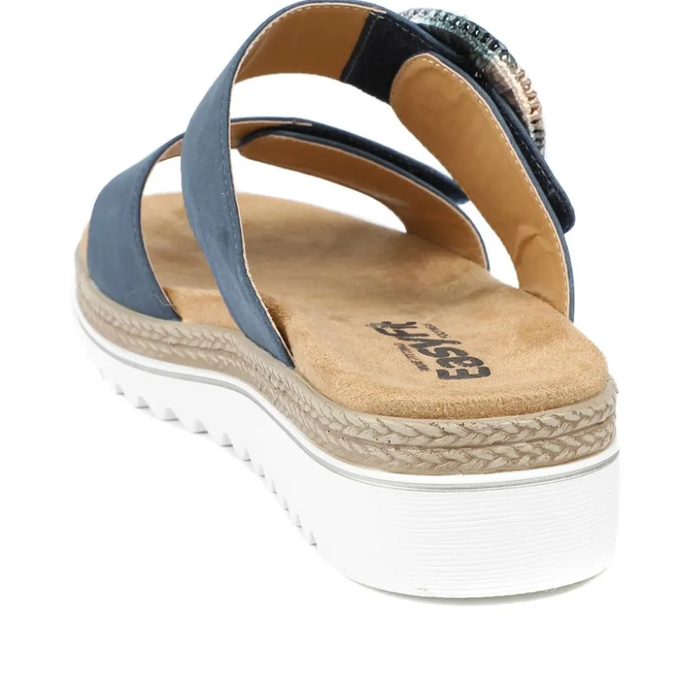 EasyFit Extra Wide Banca Sandals - Navy