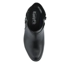EasyFit Extra-Wide Buckled Ankle Boots - Black