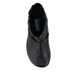 EasyFit Extra Wide Buckled Ankle Boots - Black