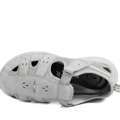 Easyfit Extra Wide Leather Monk Shoes - Grey