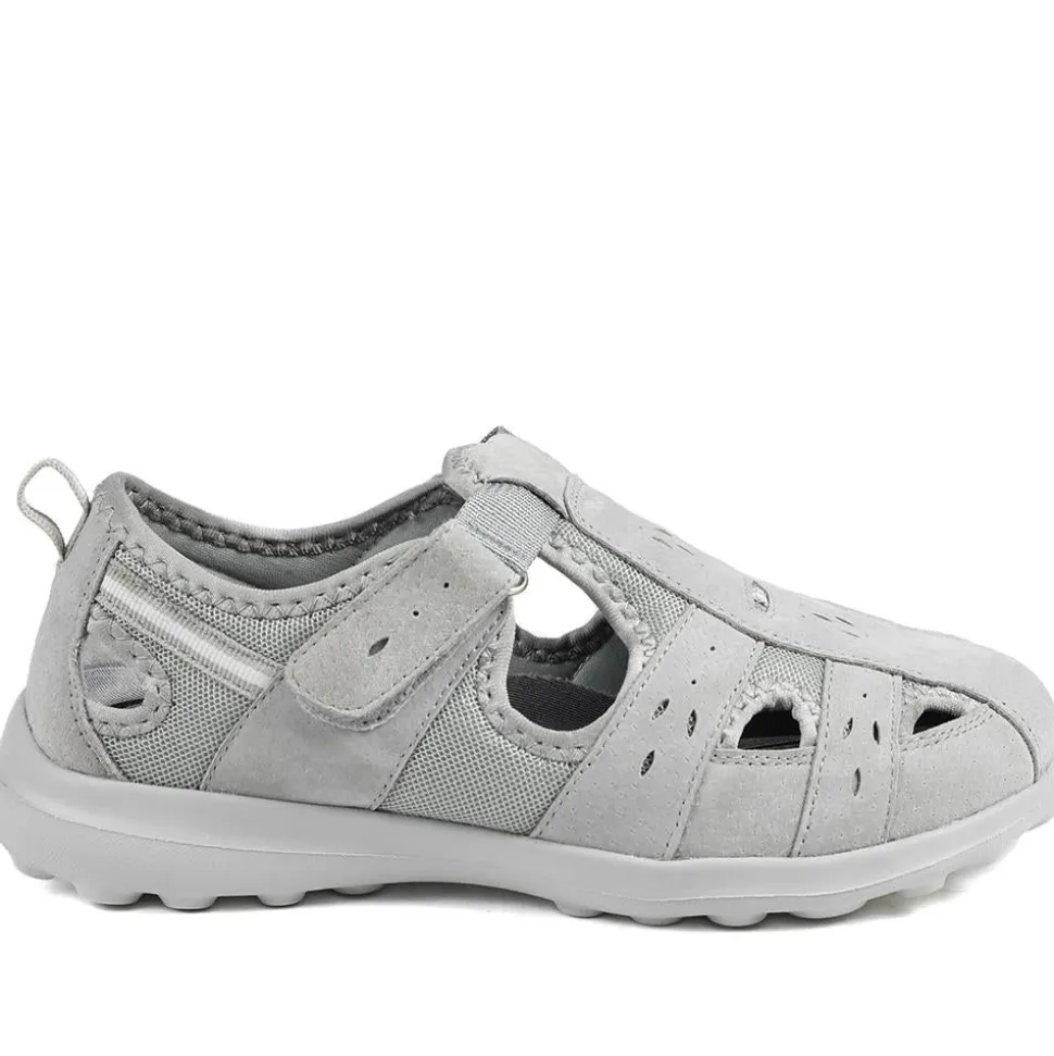 Easyfit Extra Wide Leather Monk Shoes - Grey