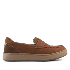 EasyFit Extra Wide Leather Penny Loafers - Tan